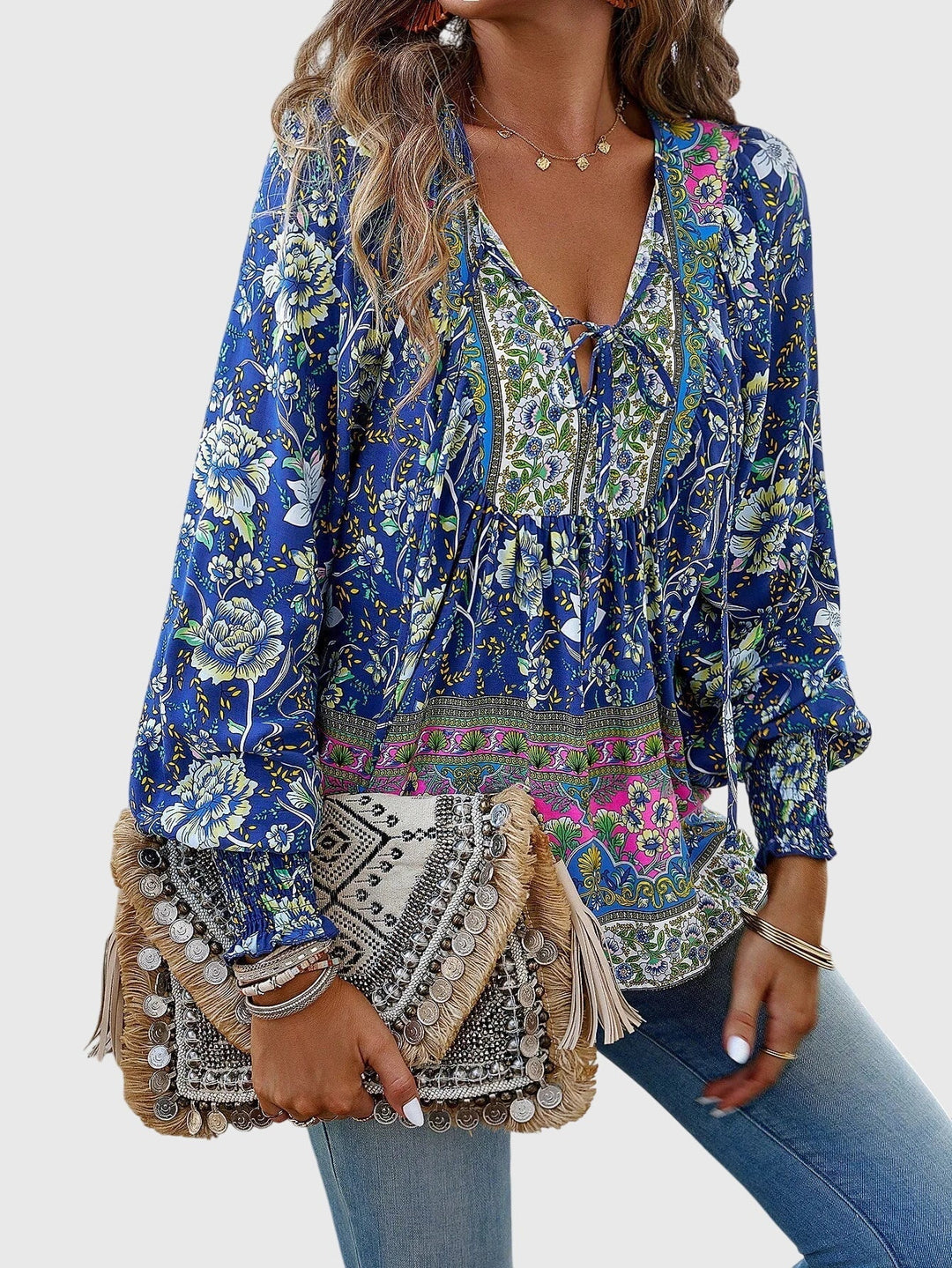 Modern women's elegant pullover. This comfortable long sleeve top is a versatile fashion choice for chic everyday style.