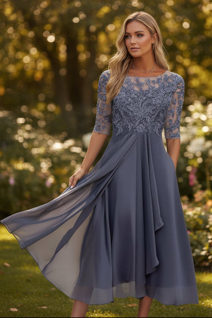 Chic green women's high-waist midi dress with a flared skirt, perfect for comfortable fashion and summer outfits.