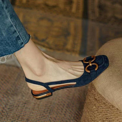 Elegant women's footwear, comfortable slingback flats ideal for any occasion.