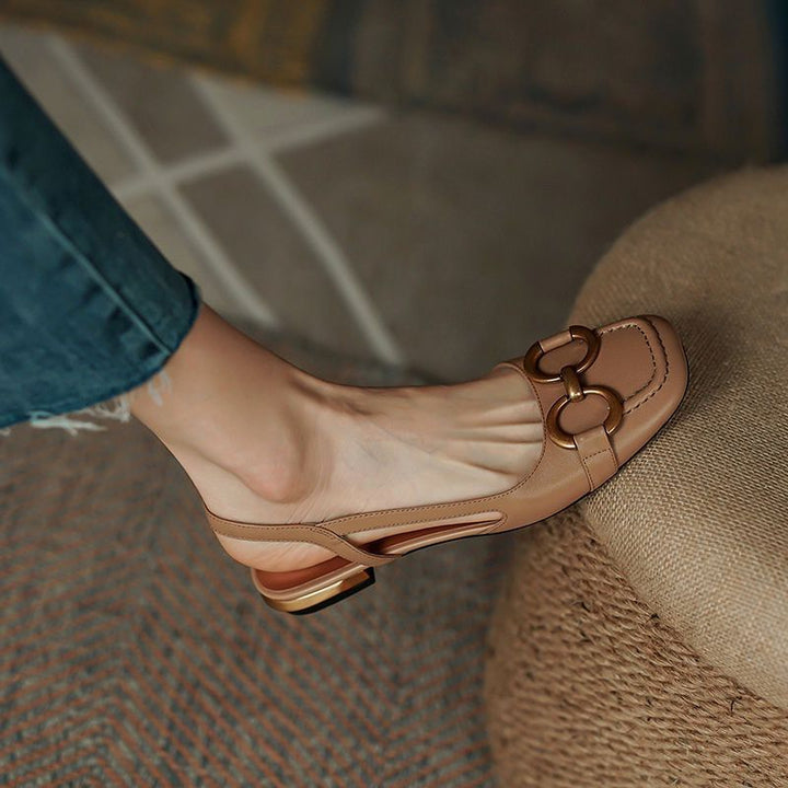 Comfortable elegant slingback flats for women, perfect for professional or casual styling.