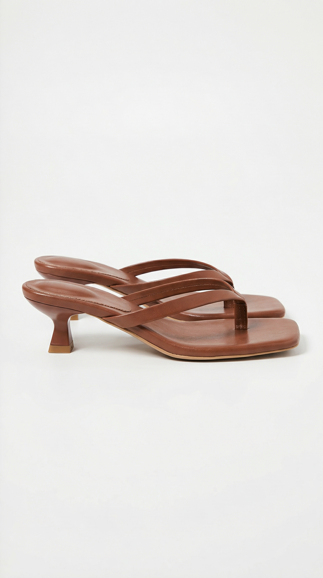 Women's square toe thong kitten heel sandals, a versatile and elegant choice for summer and dressy occasions.