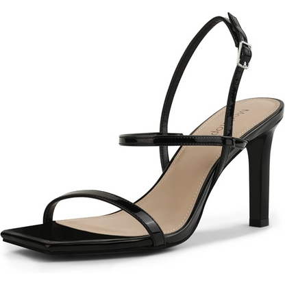 Versatile strappy high heel sandals for women. Elegant open-toe design suits formal wear & party outfits.