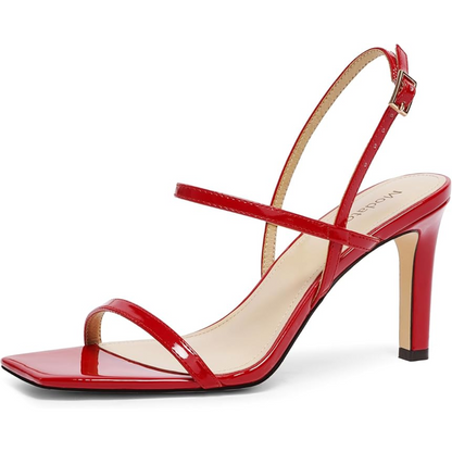 Stylish summer fashion strappy high heels for women. Open-toe elegant sandals for warm evening parties.