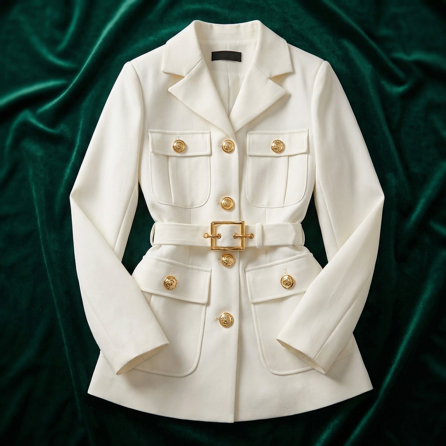 Elegant women's long-sleeve blazer coat, perfect for adding a chic and polished touch to outfits.