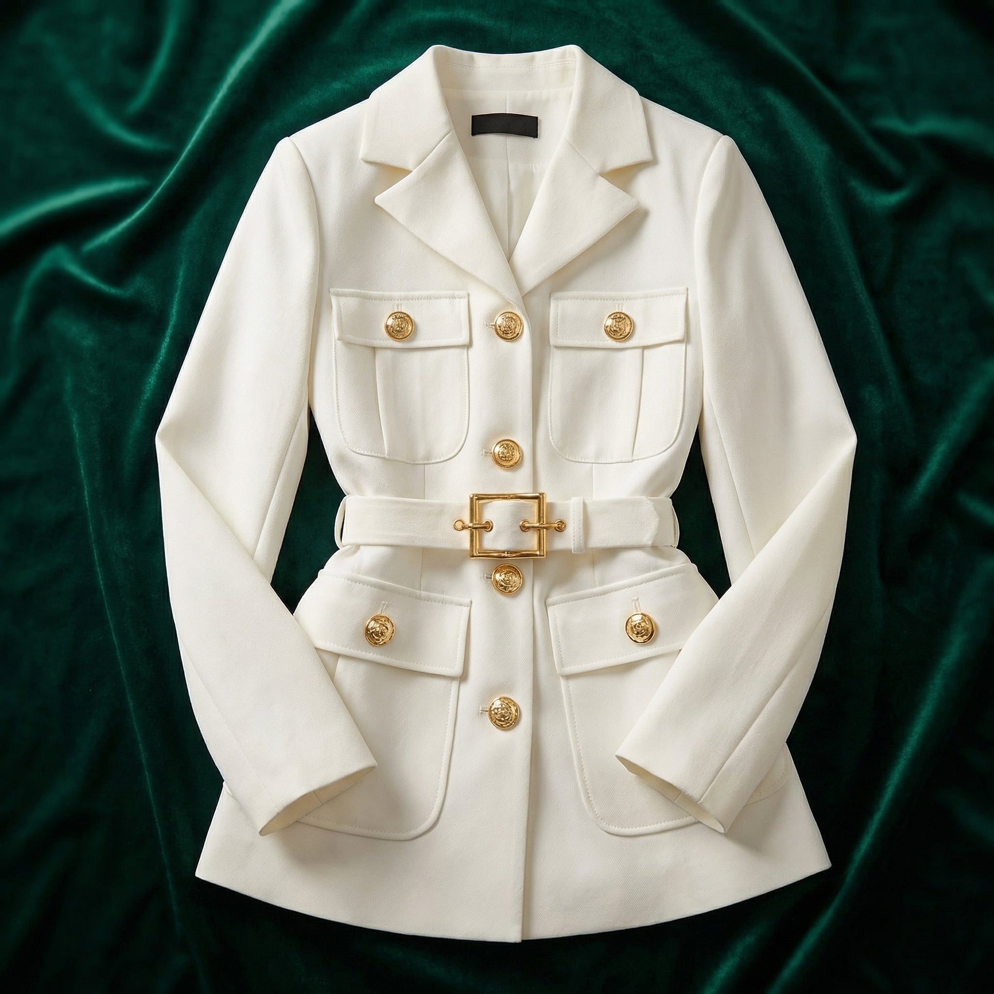 Elegant women's long-sleeve blazer coat, perfect for adding a chic and polished touch to outfits.