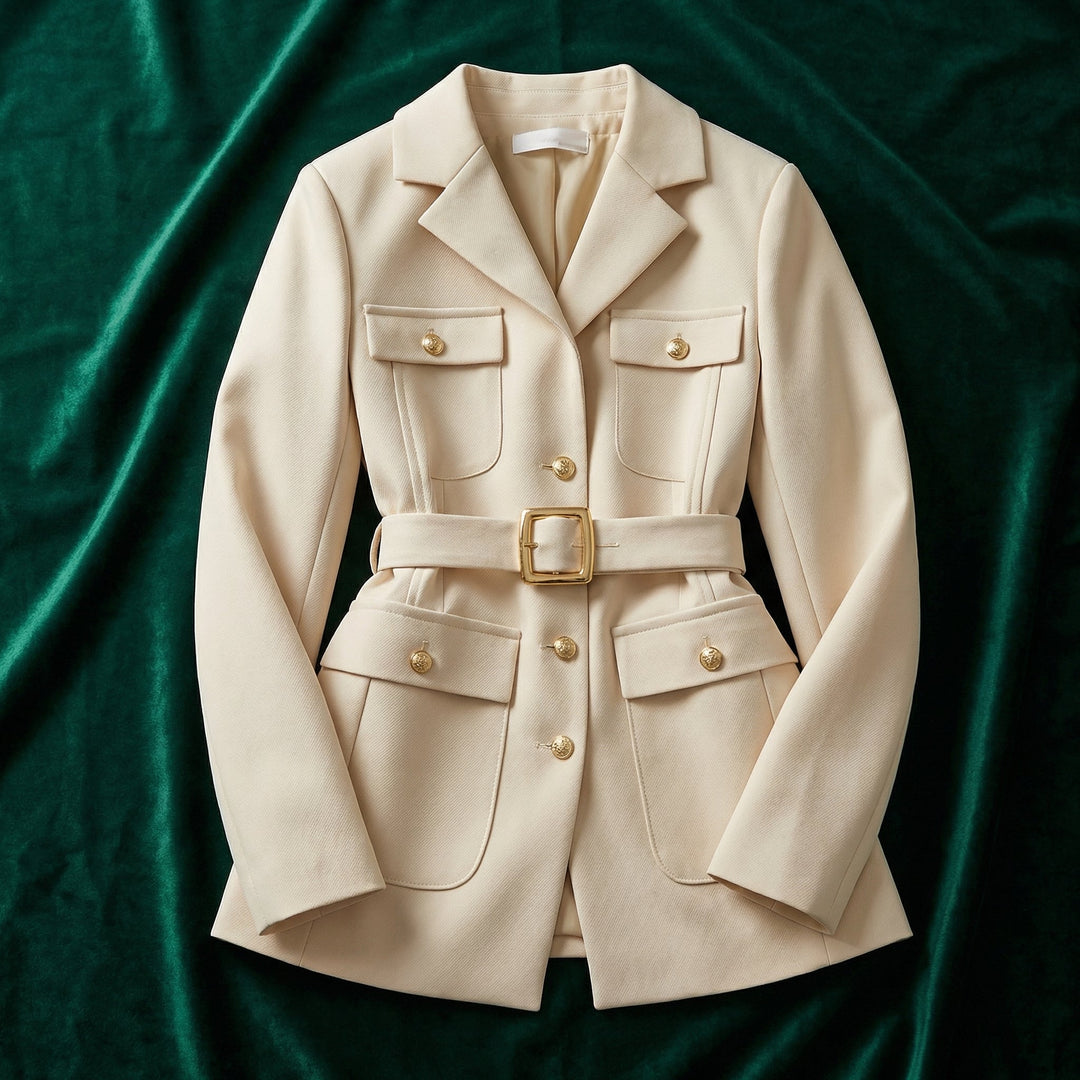Classic women's professional blazer, a versatile and elegant coat for a sharp, tailored look.