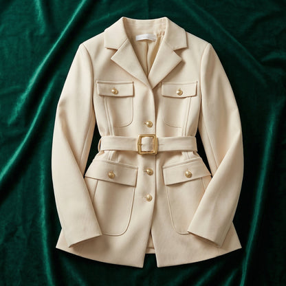 Classic women's professional blazer, a versatile and elegant coat for a sharp, tailored look.