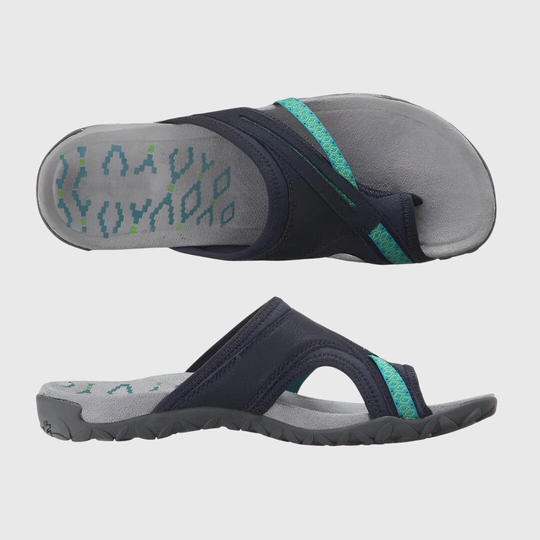Adjustable women's comfortable sandals with ergonomic arch support, perfect for walking.