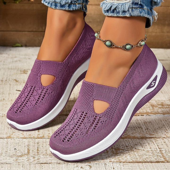 Comfortable & lightweight women's slip-on shoes, perfect for daily walking & athleisure activities.