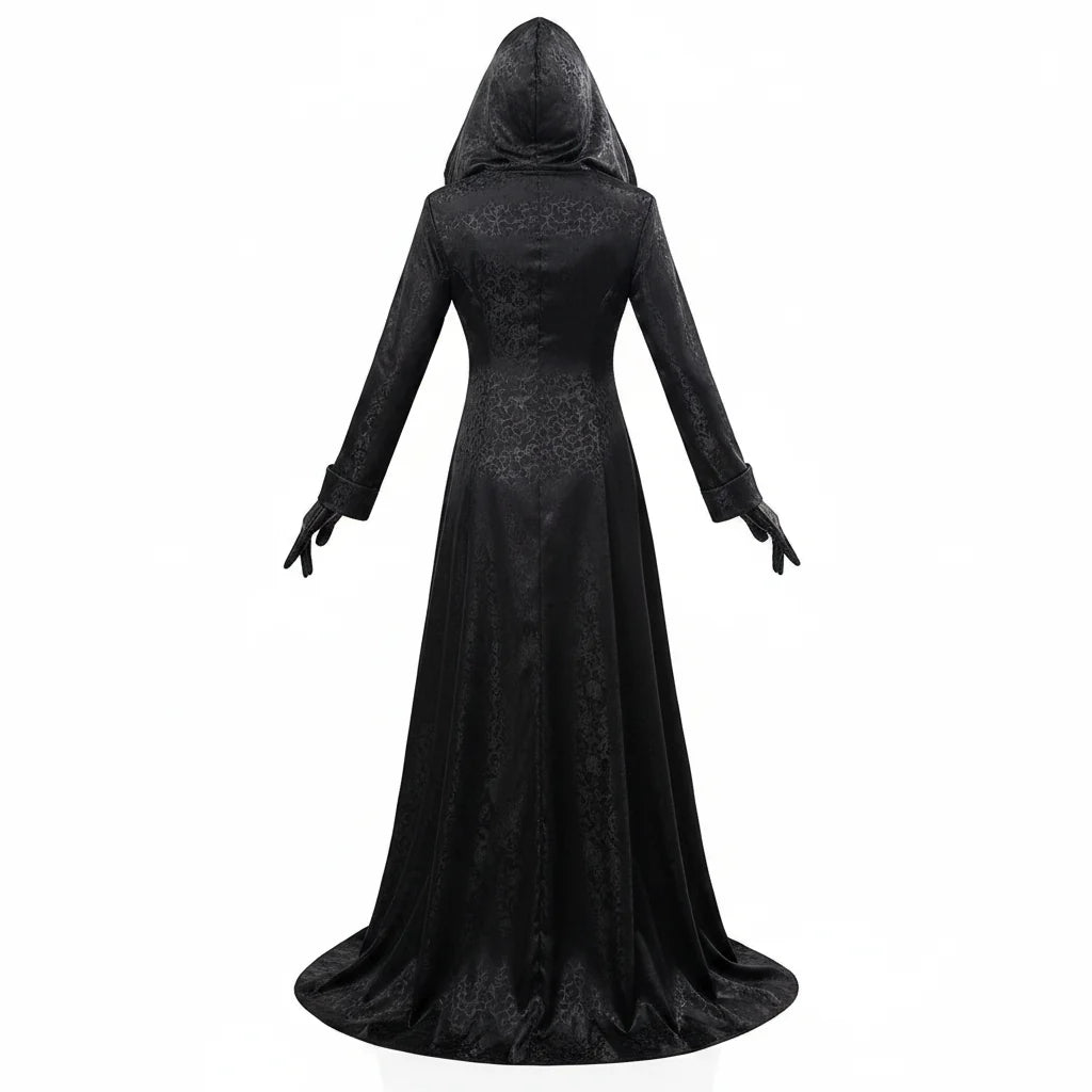 Official Evil Village Vampire Lady women's costume, high-quality character outfit perfect for cosplay events.