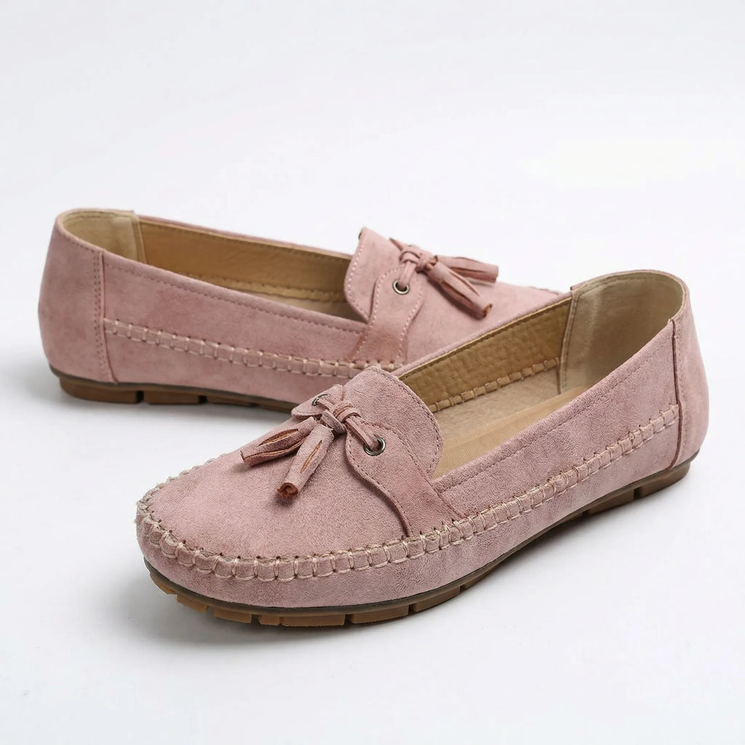Comfortable extra wide women's loafers featuring cloud-like memory foam for all-day foot support.