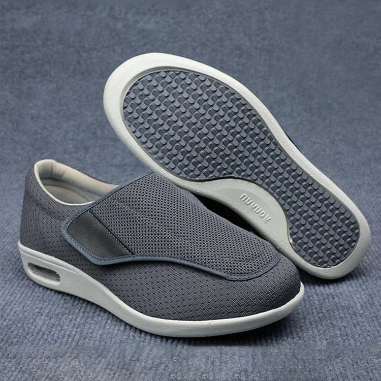 Women's extra wide walking shoes for swollen feet, featuring adjustable straps and comfort design.