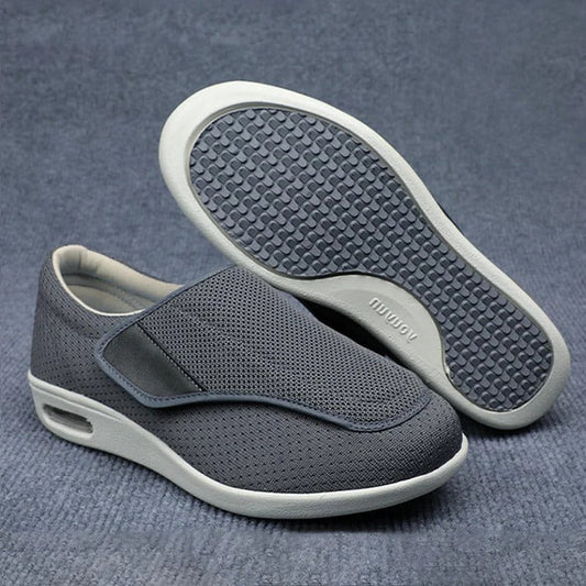 Women's extra wide walking shoes for swollen feet, featuring adjustable straps and comfort design.