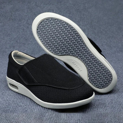 Therapeutic women's orthopedic shoes for swollen feet, bunions, and edema relief with wide fit.