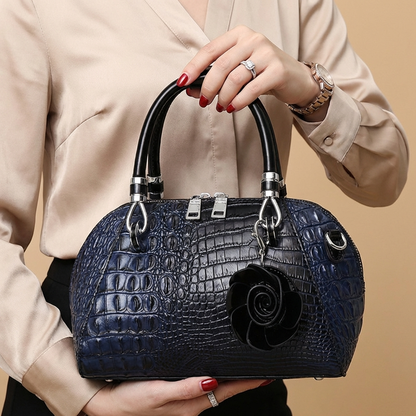 Stylish women's faux leather alligator bag, a trendy textured statement purse.