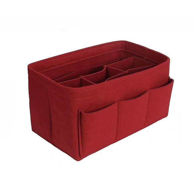Organize your bag! Felt handbag organizer insert, ideal for travel & daily essentials.