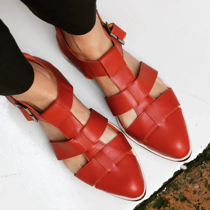 Women's flat T-strap sandals, comfortable for casual daily wear, summer walks & warm weather everyday style.