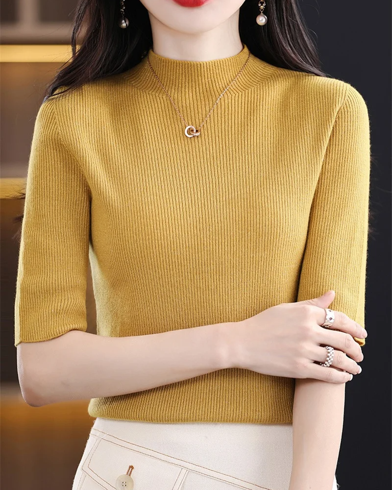 Women's ribbed knit top, a flattering and comfortable long sleeve option for versatile everyday fashion.