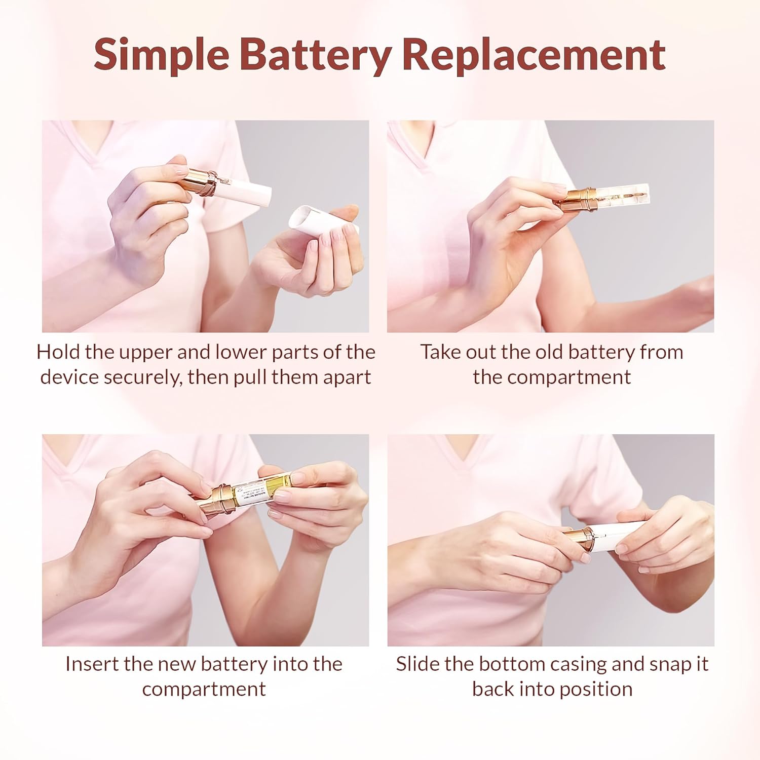 Compact & efficient women's facial hair remover for quick, smooth, and flawless results.