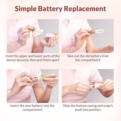 Compact & efficient women's facial hair remover for quick, smooth, and flawless results.