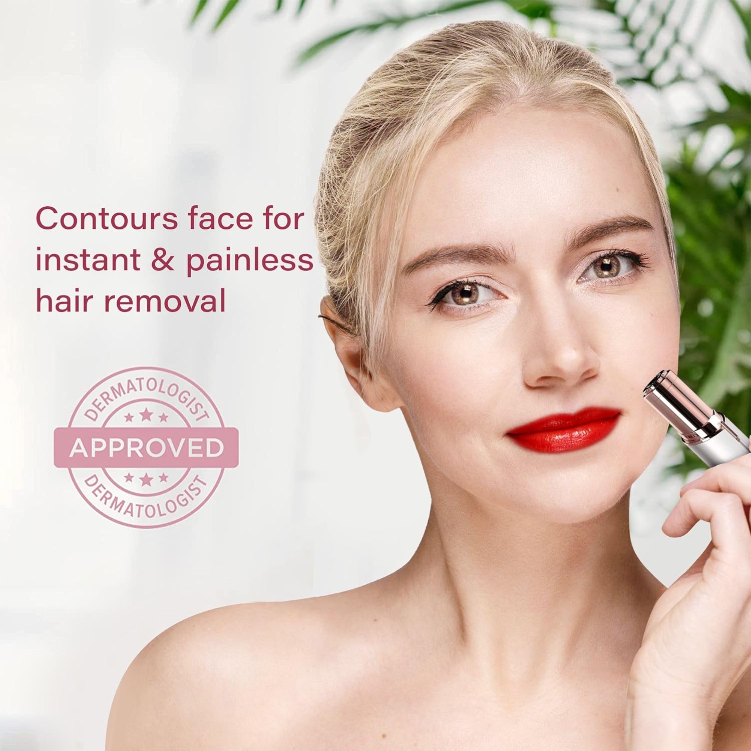 Simple and effective women's facial hair remover, for painless & smooth facial hair removal.