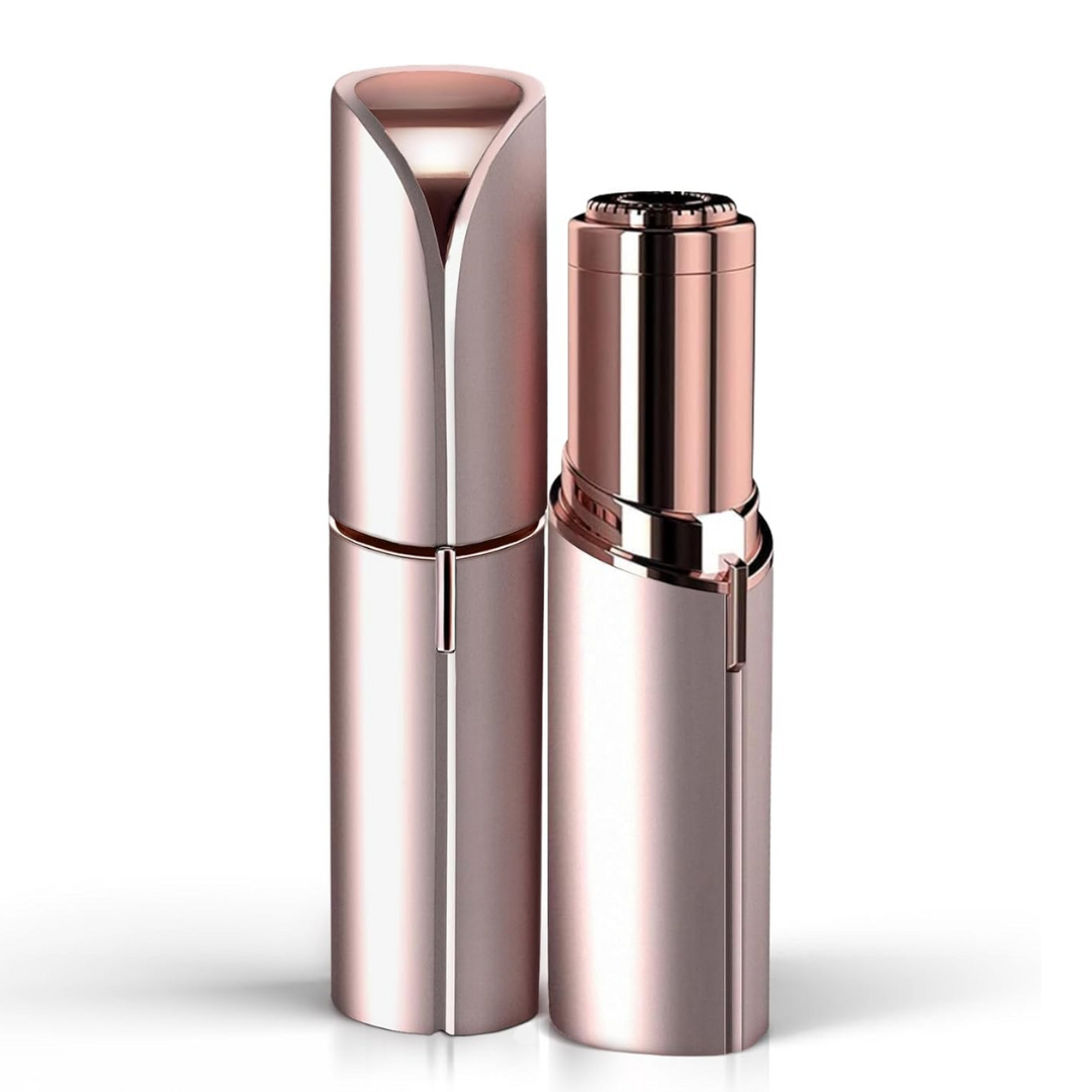 Sleek women's grooming tool: Flawless Facial Hair Remover, providing painless, smooth skin removal.