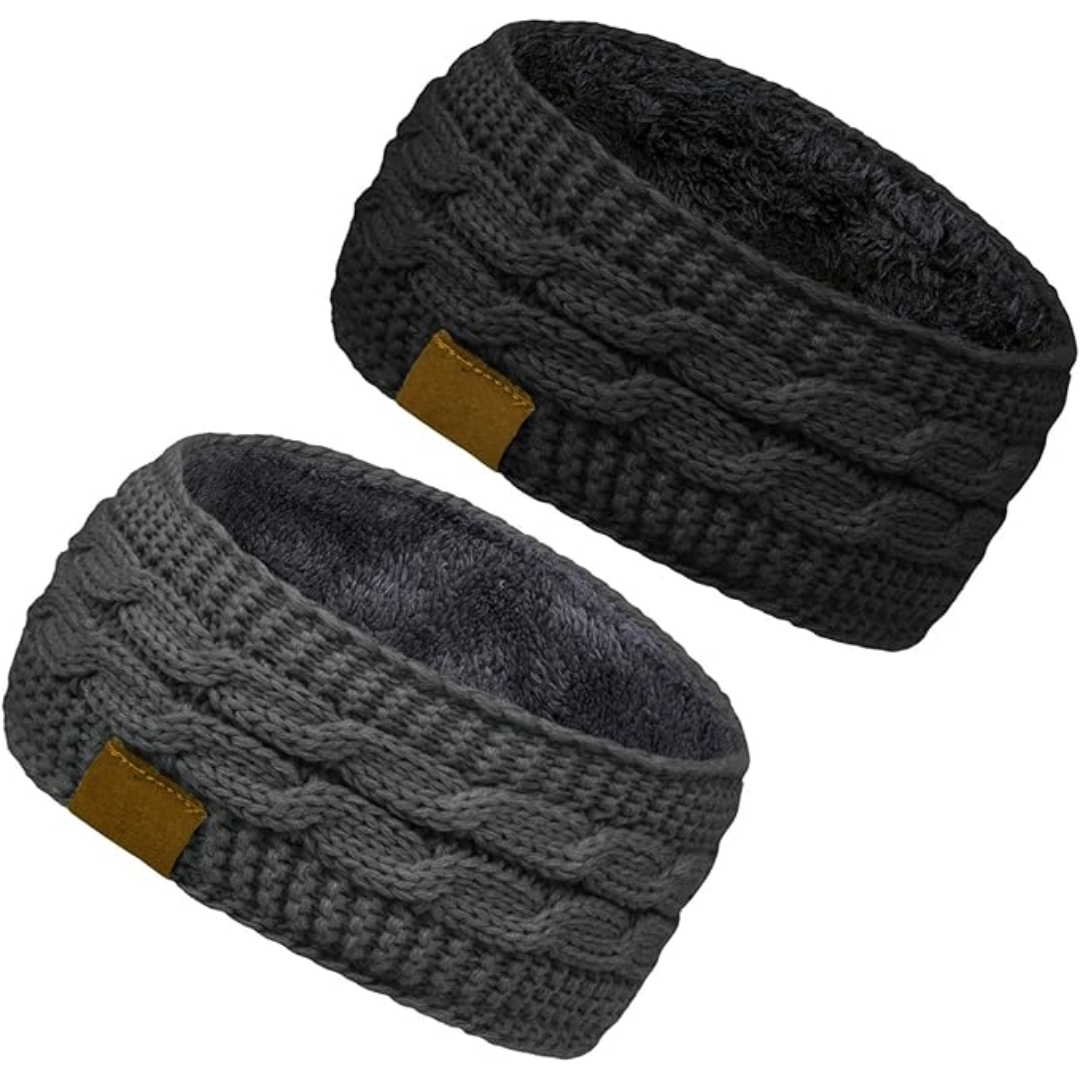 High-quality women's fleece lined knitted ear warmer headband for effective cold protection.