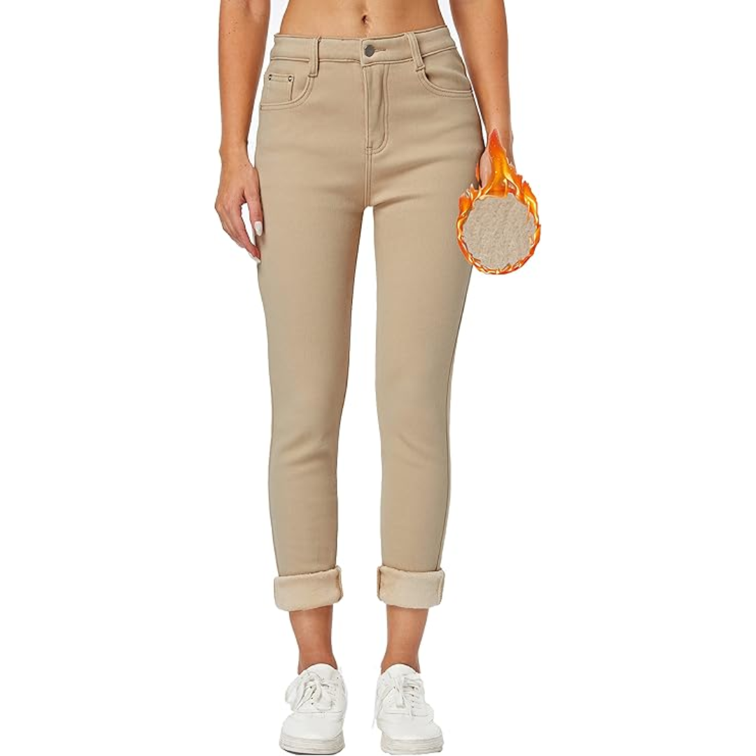 Warm women's skinny jeans, fleece-lined for ultimate comfort & cold weather protection.