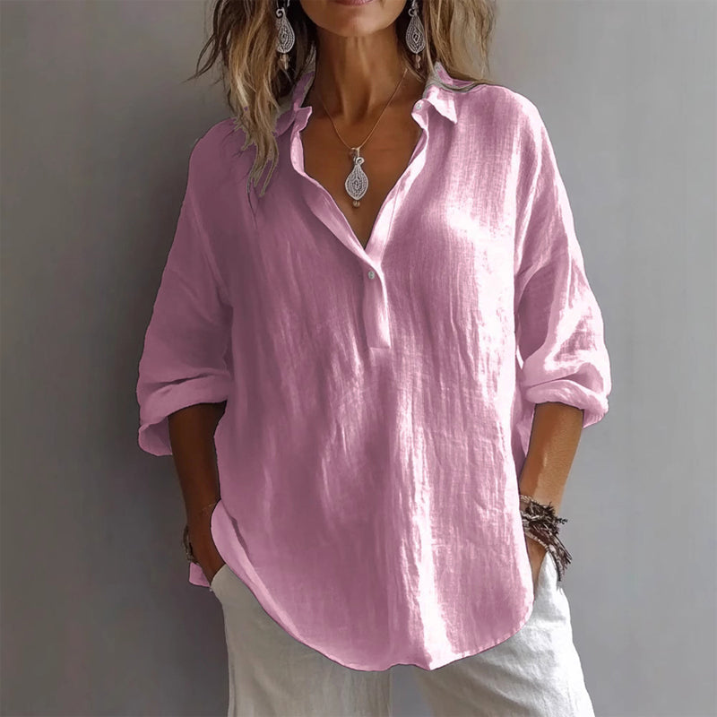 Comfortable Women's Fleur long sleeve shirt with a relaxed fit, an ideal everyday top for women's casual style.