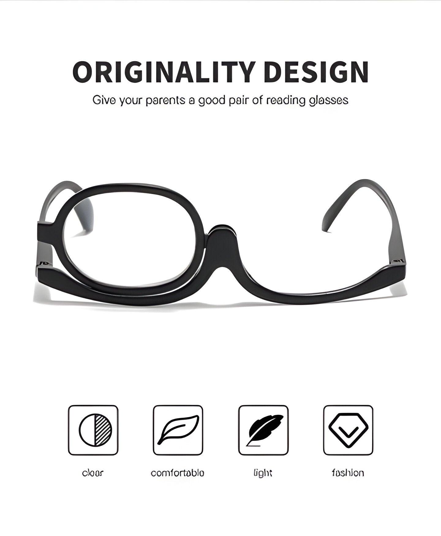 Essential beauty accessory: women's flip-lens makeup readers, enhancing vision for flawless makeup.