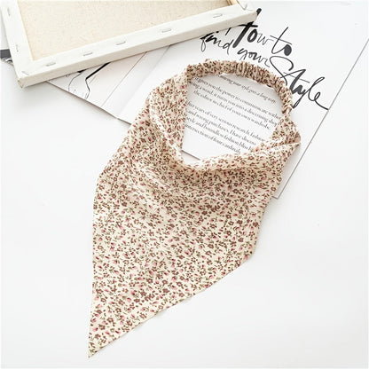 Women's floral chiffon hair bandana. Stylish head wrap accessory for fashion.