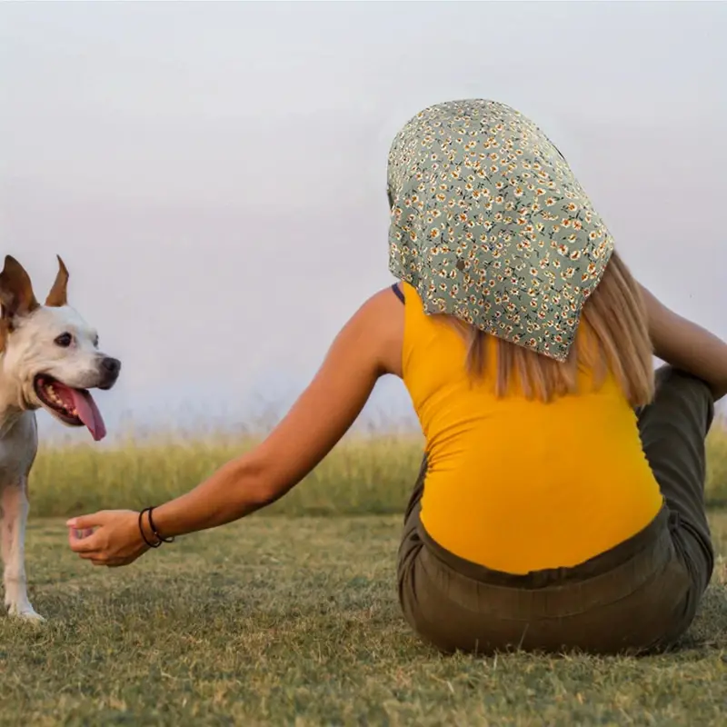 Versatile women's floral chiffon head wrap. A fashionable hair bandana for any occasion.