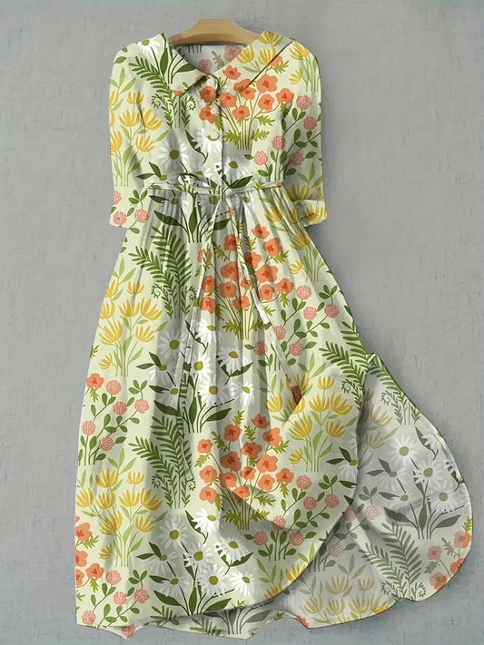 Women's Floral Dress with Short Sleeves for Summer. Effortless style, all-day comfort. Elegant & versatile.