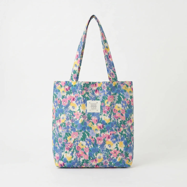 Elegant women's floral print shoulder tote bag, spacious & durable for everyday fashion.