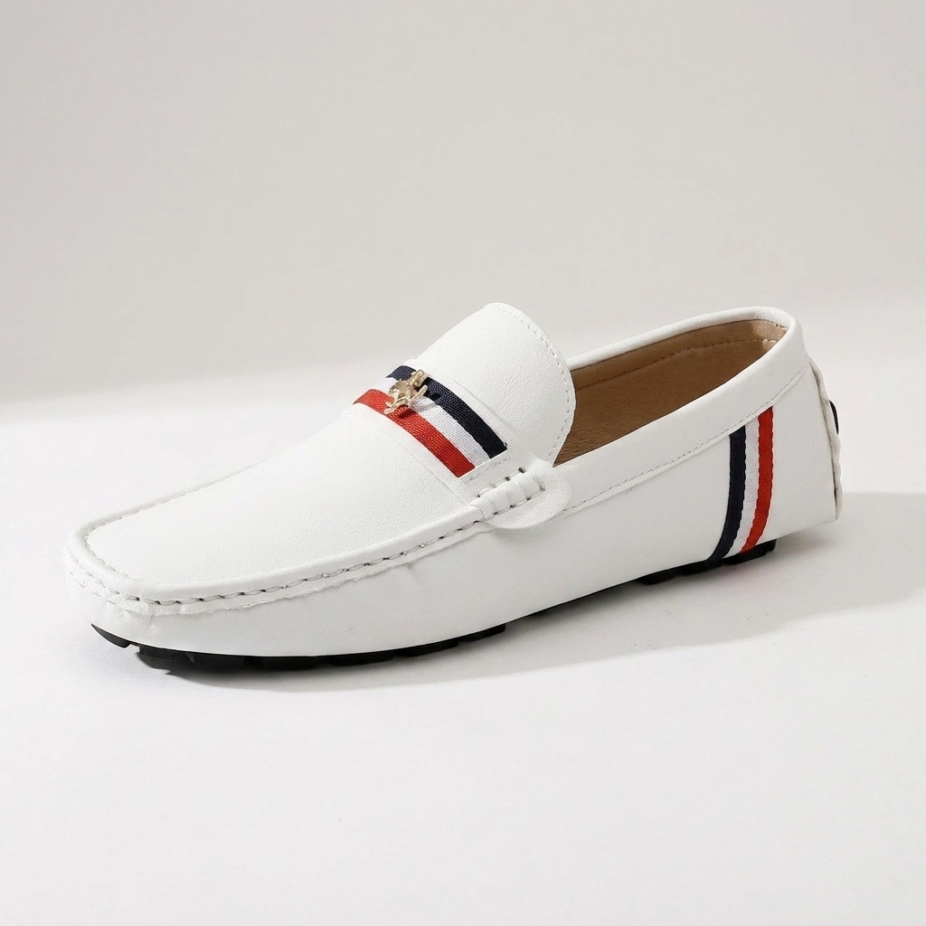 Comfortable and fashionable women's striped loafers, ideal for warm weather casual elegance.