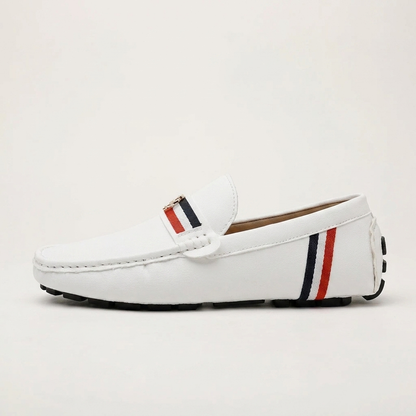 Women's Gaeta loafers with a sophisticated stripe, a comfortable slip-on for summer style.