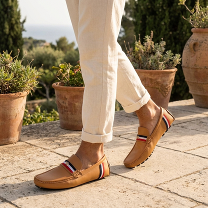 Comfortable women's flats: Gaeta Stripe loafers, ideal for stylish casual wear.