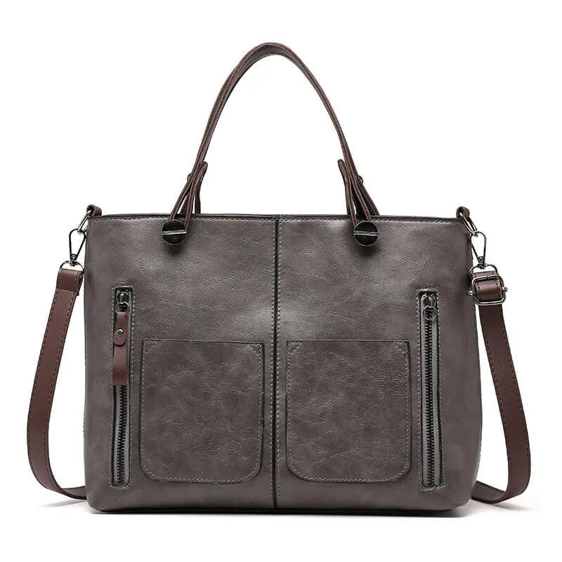 Elegant black genuine leather women's bag. Durable and versatile, perfect as a shoulder or crossbody with adjustable strap.