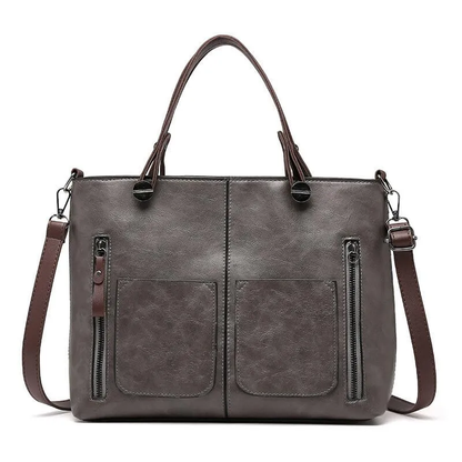Elegant black genuine leather women's bag. Durable and versatile, perfect as a shoulder or crossbody with adjustable strap.