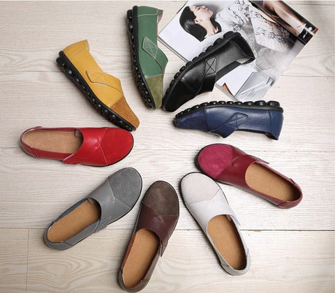 Women's genuine leather orthopedic loafers: ultimate comfort, arch support, and foot pain relief.