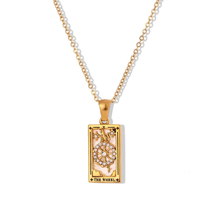 Unique women's tarot card pendant necklace, combining mystical charm with modern fashion.