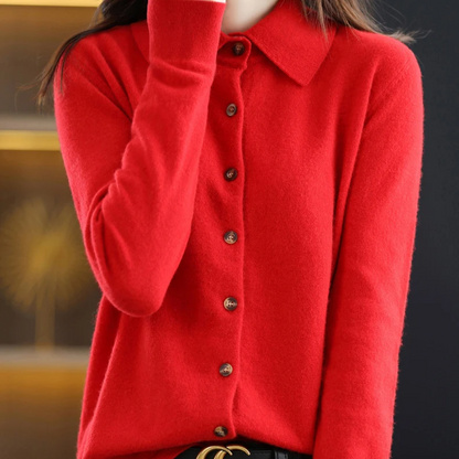 Versatile women's button-up shirt with classic collar. Grace long sleeve top for comfortable everyday fashion.