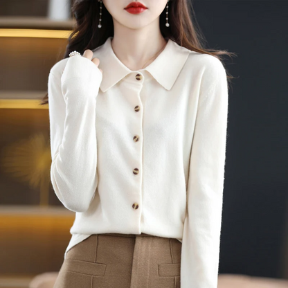 Classic Grace women's button-up shirt, a stylish long sleeve top. Elegant and comfortable for any occasion.