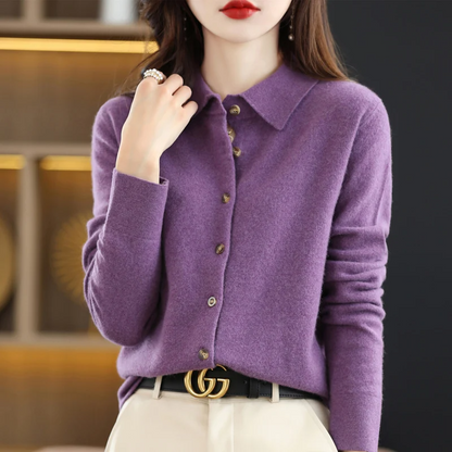 Grace long sleeve button-up top, perfect for women's workday fashion. Versatile & elegant everyday wear.