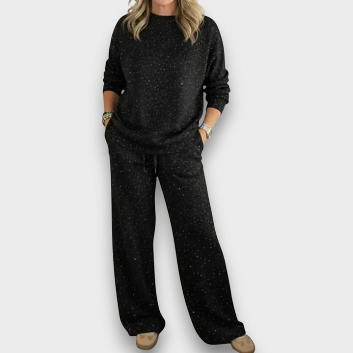 Coordinated Hadley women's two-piece lounge set. Soft fabric and relaxed fit ensure ultimate comfort & style.