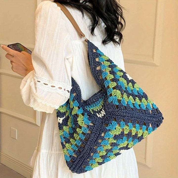 Essential women's hand-crocheted boho summer accessory bag, unique & handcrafted.