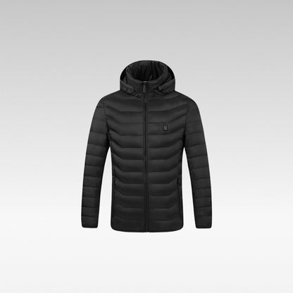 Women's heated windproof camping jacket, 3 heat modes, protecting from cold weather outdoors