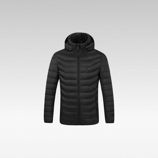 Women's heated windproof camping jacket, 3 heat modes, protecting from cold weather outdoors