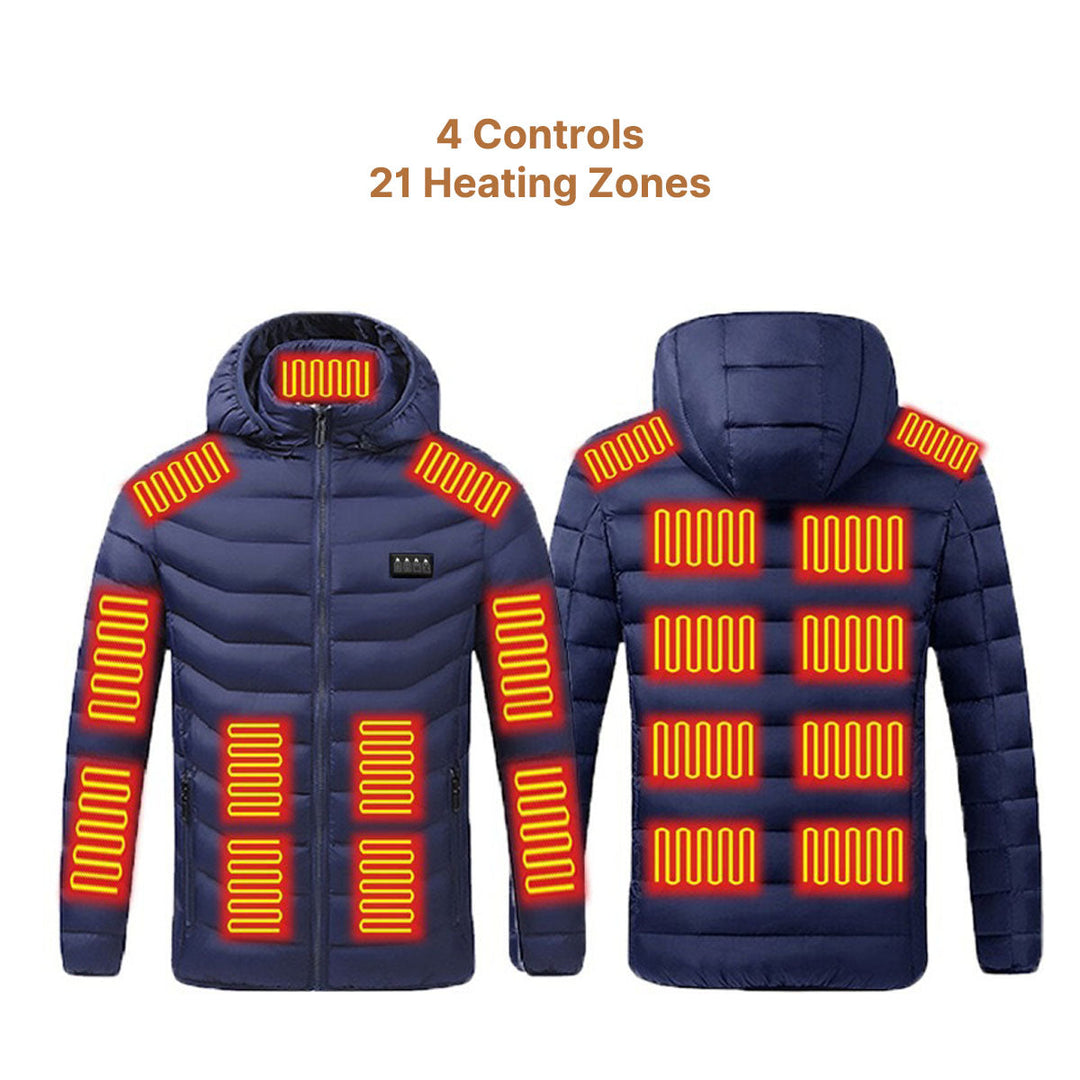 Women's lightweight thermal heated jacket, designed for ultimate warmth while camping