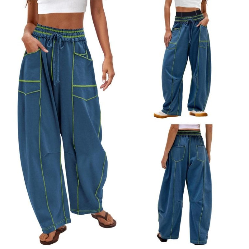 Ultimate comfort women's barrel sweatpants with a high-rise and relaxed fit, ideal for everyday lounge.